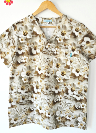Bluze Medicale - bluza-bumbac-flori-de-filipine-3d