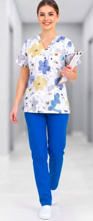 bluza-bumbac-flori-pictate-gri-si-albastre [3]