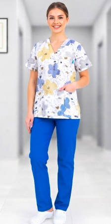 bluza-bumbac-flori-pictate-gri-si-albastre [6]