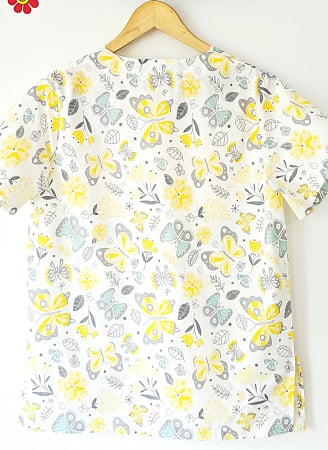 Bluze unisex cu imprimeuri - bluza-bumbac-fluturasi-galbeni-si-verzi