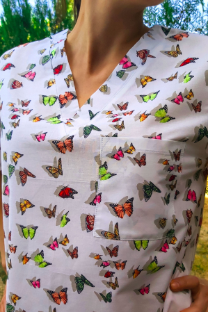 Bluza Bumbac Fluturasi Verzi 3D [3]