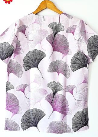 Bluze unisex cu imprimeuri - bluza-bumbac-ginkgo-biloba-mov