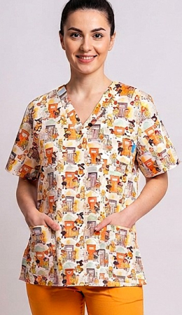 Bluze unisex cu imprimeuri - bluza-bumbac-halloween-portocaliu