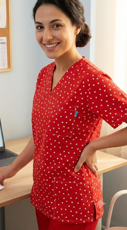bluza-bumbac-inimioare-mici-albe-fond-rosu [1]