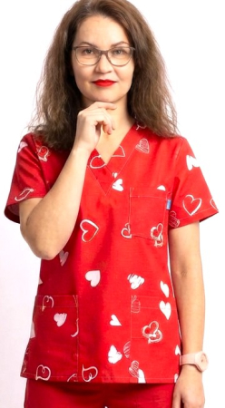 Bluze unisex cu imprimeuri - bluza-bumbac-inimioare-pictate-albe-fond-rosu