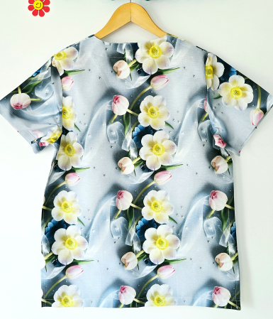 Bluze unisex cu imprimeuri - bluza-bumbac-lalele-si-narcise-3d