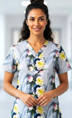 Bluze unisex cu imprimeuri - bluza-bumbac-lalele-si-narcise-3d