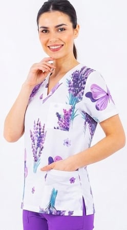 Bluze unisex cu imprimeuri - bluza-bumbac-lavanda-si-fluturasi
