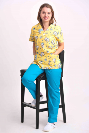 Bluza Bumbac Miau Miau Fond Galben [2]