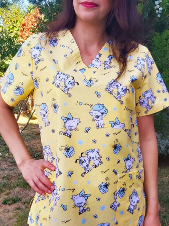 Bluza Bumbac Miau Miau Fond Galben [3]