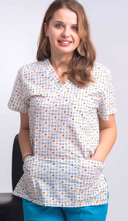 Bluze Medicale - Bluza Bumbac Mini Figurine