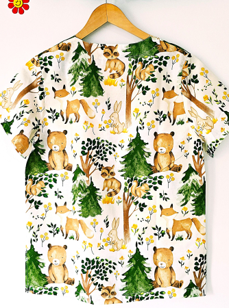 Bluze Medicale - bluza-bumbac-prietenii-padurii