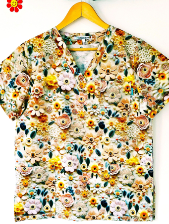 Bluze Medicale - bluza-bumbac-singapore-garden-3d
