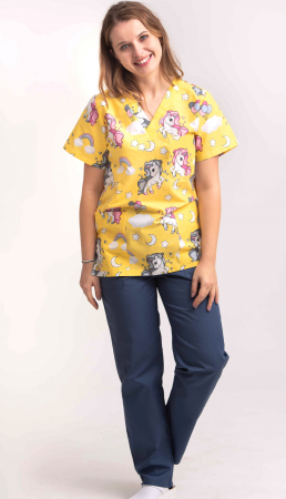 Bluza Bumbac Unicorn Fond Galben [2]