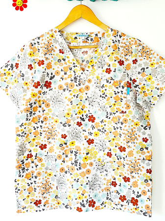 Bluze Medicale - bluza-bumbac-vintage-garden