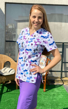 Bluza tercot catelusi mov si albastri [3]