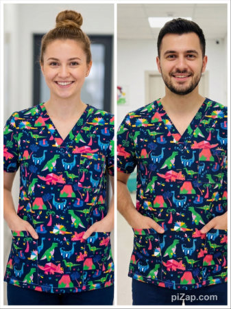 Bluze unisex cu imprimeuri - Bluza tercot Dino fond bleumarin