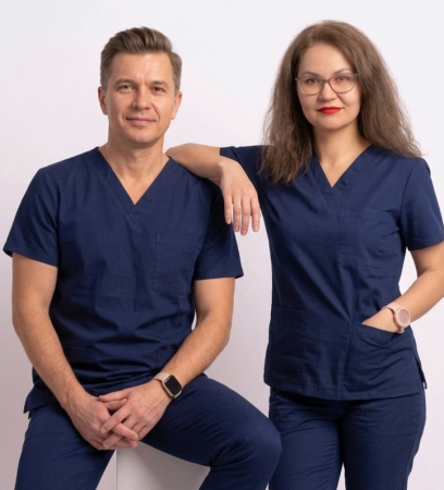 Bluze Medicale - Bluza tercot Unisex Bleumarin