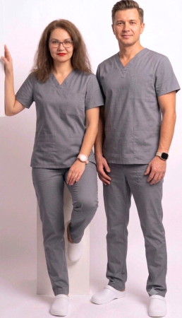 Bluza tercot Unisex gri DESCHIS [1]