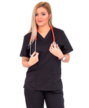 Bluza tercot Unisex neagra [2]