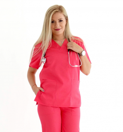 Bluza tercot Unisex roz intens [4]
