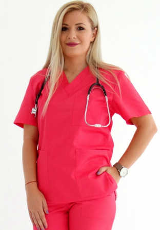 Bluza tercot Unisex roz intens [2]