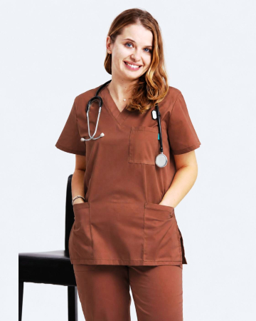 Costume Medicale - BLUZA TERCOT RUSTIC BROWN