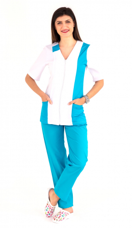 Halat cu fermoar duo-turquoise [5]