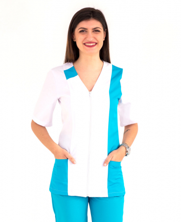 Halat cu fermoar duo-turquoise [7]