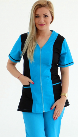 Halat fermoar turquoise si negru [10]