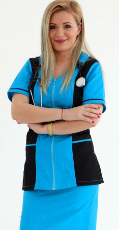 Halat fermoar turquoise si negru [4]