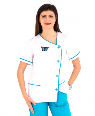 Halat P2 alb cu turquoise [6]