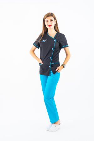 Halat P2 Negru si turquoise [2]