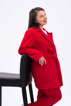 Articole din Polar - Halat polar rosu - scurt