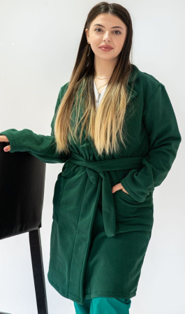 Articole din Polar - Halat polar verde tuborg - lung