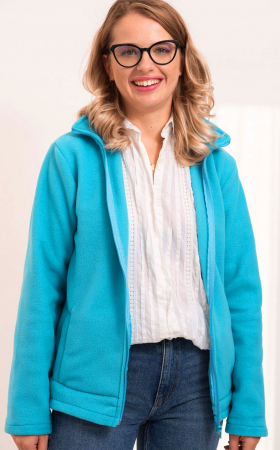 Articole din Polar - Jacheta polar turquoise