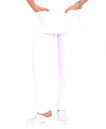 Pantalon tercot alb [3]