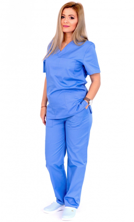 Pantalon tercot bleu-ciel [1]