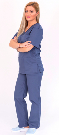 Pantalon tercot gri albastrui [2]