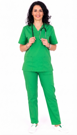 Pantalon tercot verde-iarba [1]