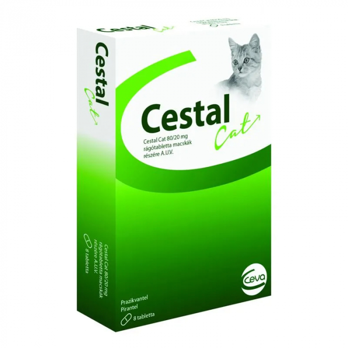 Antiparazitar intern pentru pisici Cestal 8 tab cutie