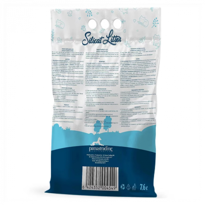 Asternut igienic pentru pisici Mon Petit Ami Silicat Antibacterian 7,6L [2]