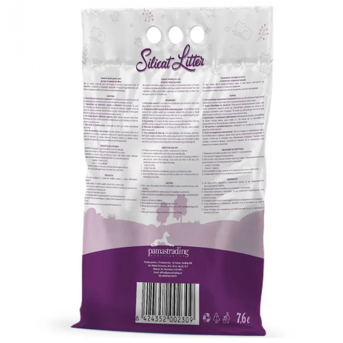 Asternut igienic pentru pisici Mon Petit Ami Silicat Lavanda 7,6L [2]