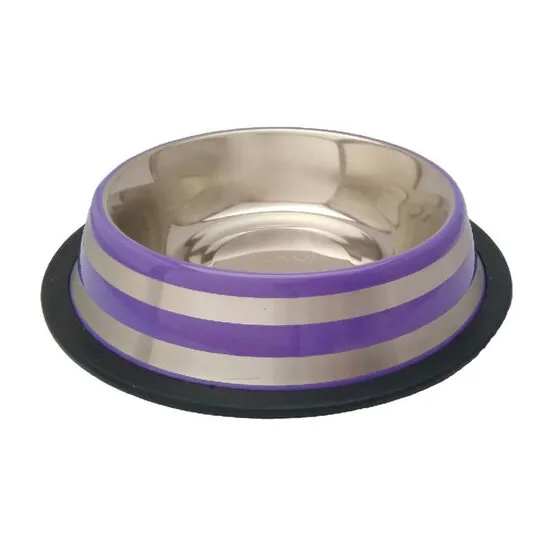 Castron din inox pentru caini Strip 0,5 L