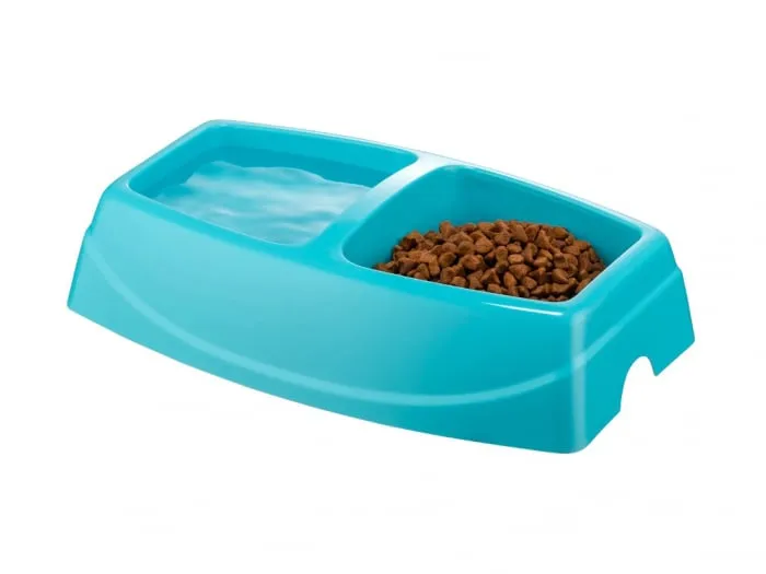 Castron dublu 4Dog Deluxe Turcoaz 2 x 0,4L [2]