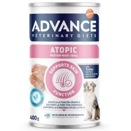Conserva dietetica pentru caini Advance Atopic Medium Maxi cu curcan 400 gr