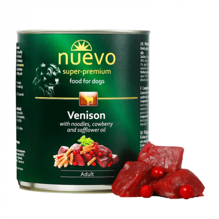 Conserva pentru caini Nuevo cu caprioara 800 gr