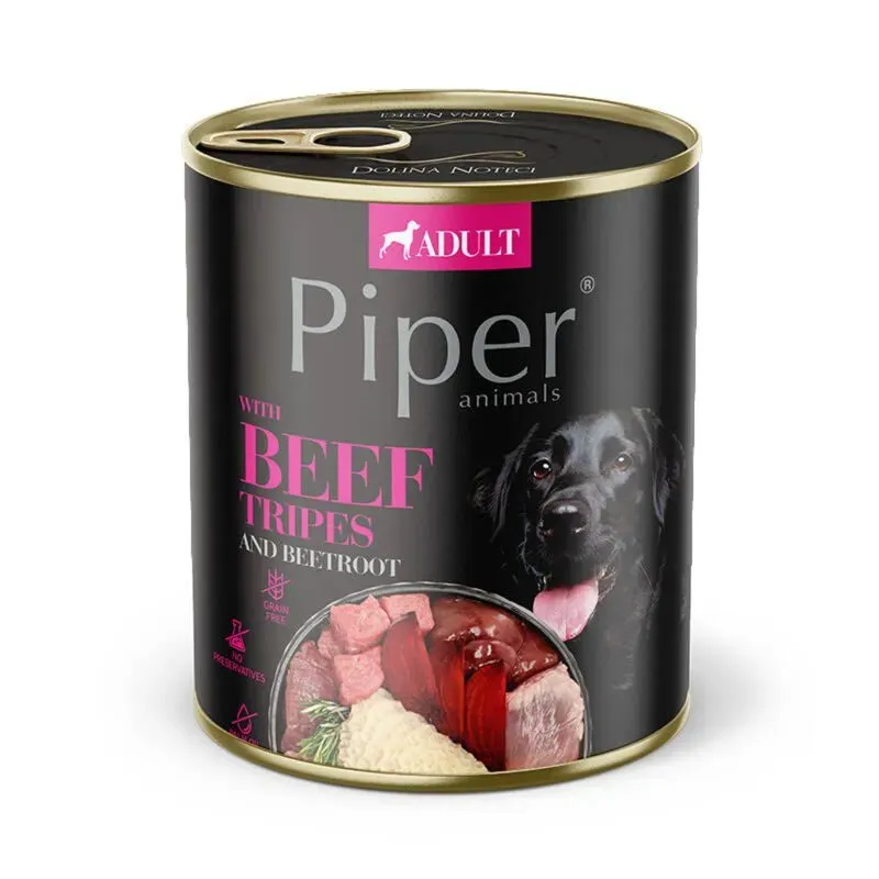 Conserva pentru caini Piper Adult cu burta de vita  sfecla