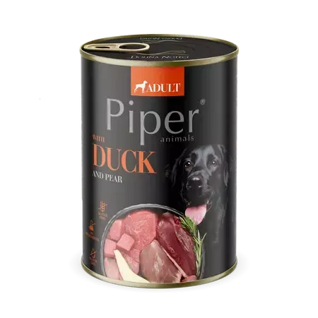 Conserva pentru caini Piper Adult cu rata  pere