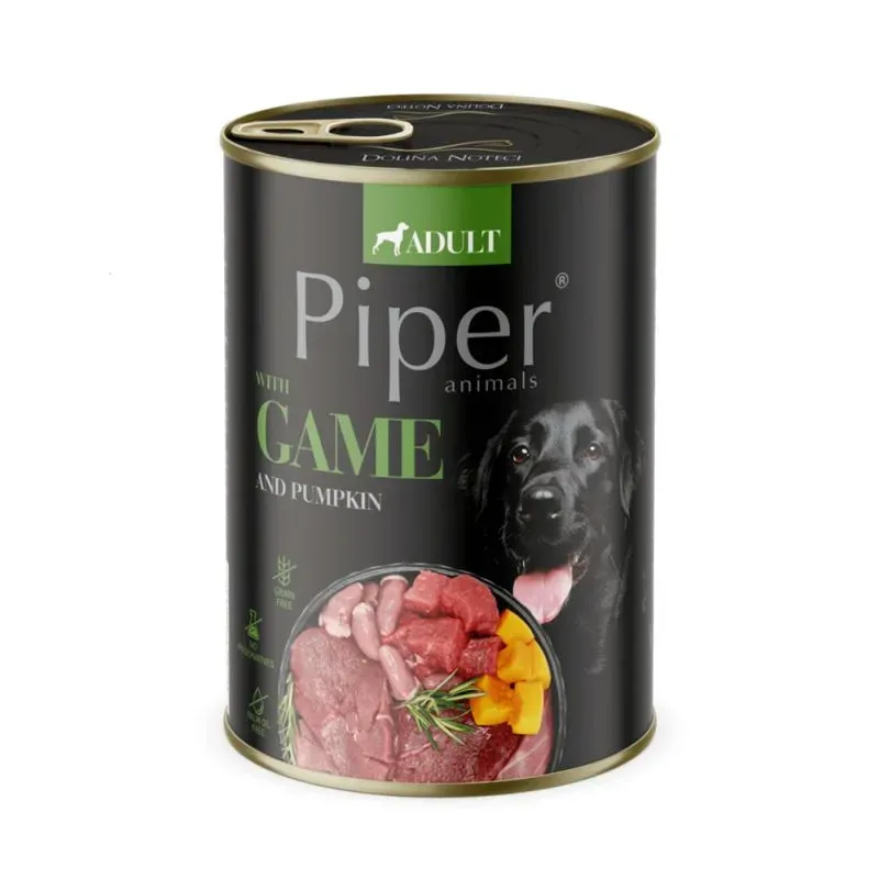 Conserva pentru caini Piper Adult cu vanat  dovleac 400 gr